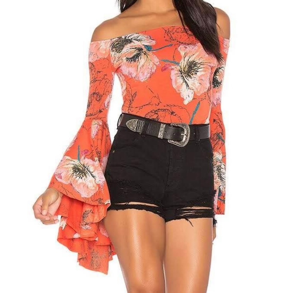 We The Free Long Sleeve Floral Top
